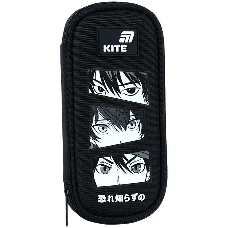 Пенал 1 відділення Anime Boy чорний K26-662-20 Kite