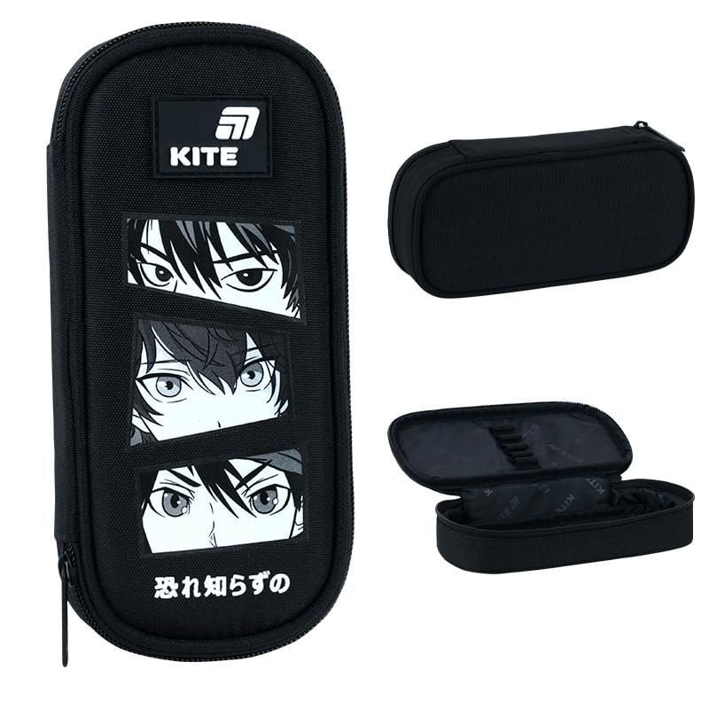 Пенал 1 відділення Anime Boy чорний K26-662-20 Kite