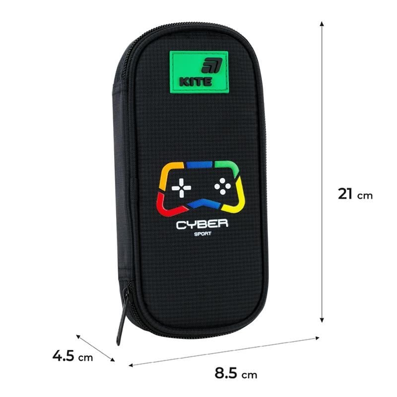 Пенал 1 відділення CYBER чорний K26-662-6 Kite