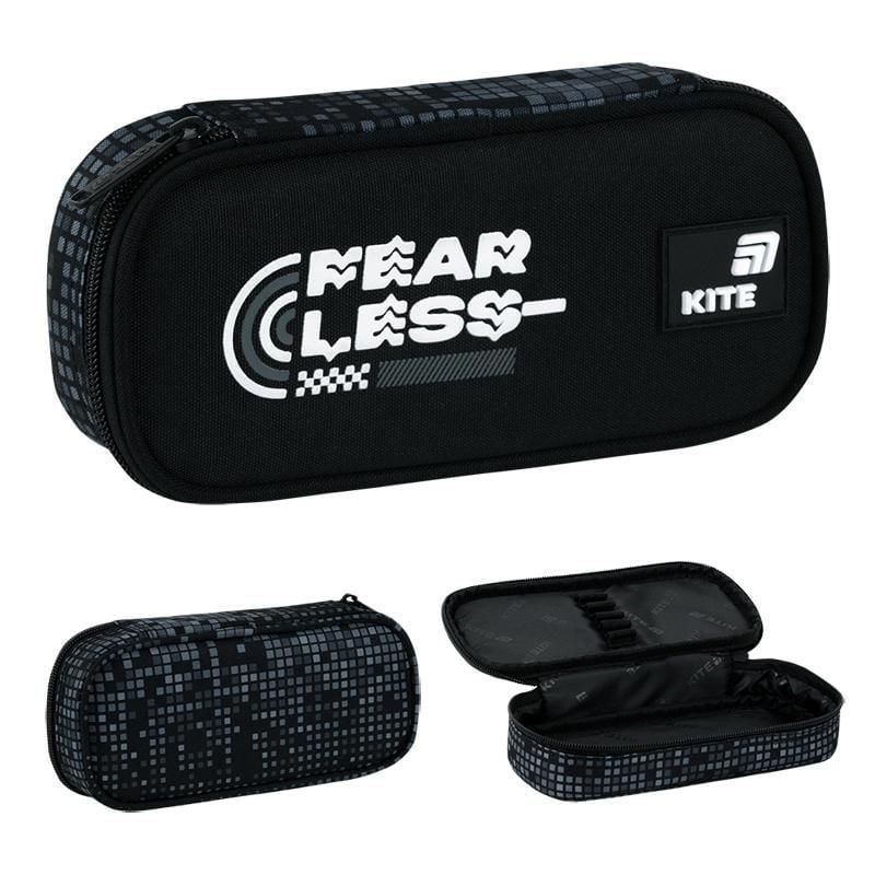 Пенал 1 відділення Fearless чорний K26-662-4 Kite