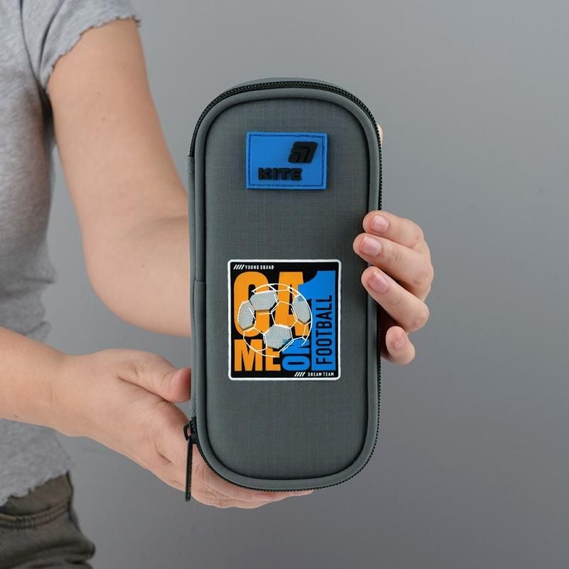 Пенал 1 відділення Game on сірий K26-662-7 Kite