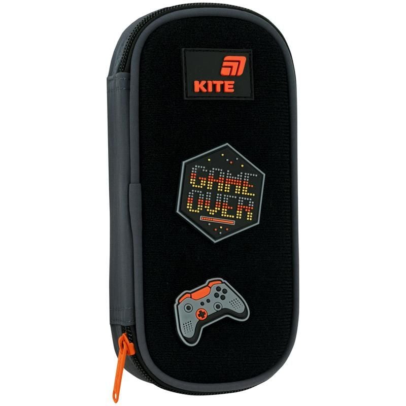 Пенал 1 відділення змінні липучки Game Zone чорний K26-662-10 Kite