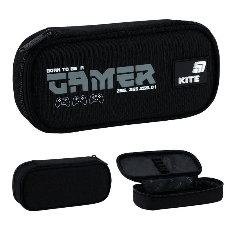 Пенал 1 відділення Gamer чорний K26-662-15 Kite