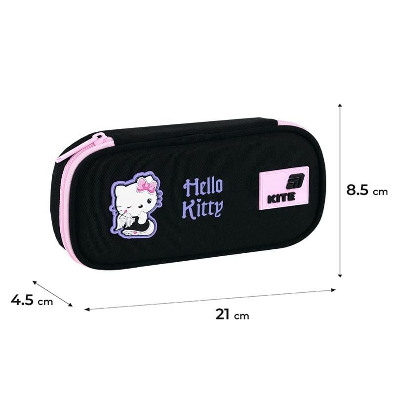 Пенал 1 відділення Hello Kitty чорний HK26-662-1 Kite