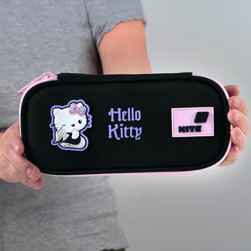 Пенал 1 відділення Hello Kitty чорний HK26-662-1 Kite
