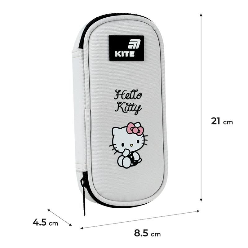 Пенал 1 відділення Hello Kitty світло-сірий HK26-662-3 Kite