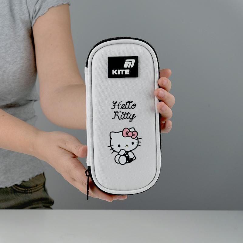 Пенал 1 відділення Hello Kitty світло-сірий HK26-662-3 Kite
