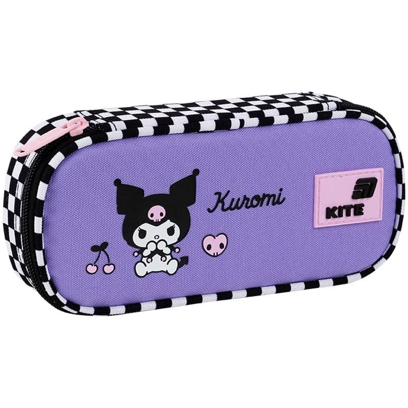 Пенал 1 відділення Hello Kitty Kuromi в клітинку HK26-662-4 Kite