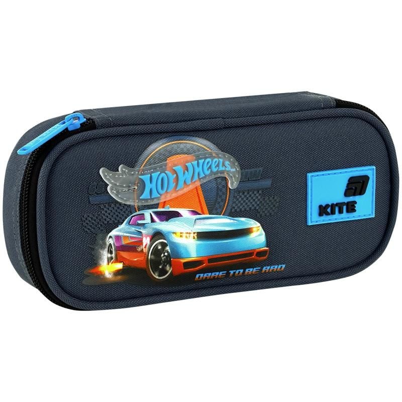 Пенал 1 відділення Hot Wheels чорний HW26-662 Kite