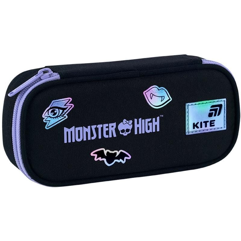 Пенал 1 відділення Monster High чорний MH26-662 Kite
