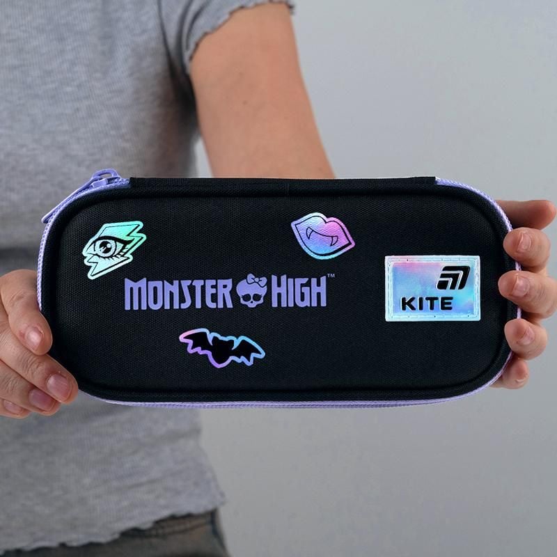 Пенал 1 відділення Monster High чорний MH26-662 Kite