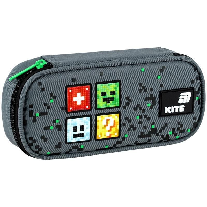 Пенал 1 відділення Pixel сірий K26-662-22 Kite