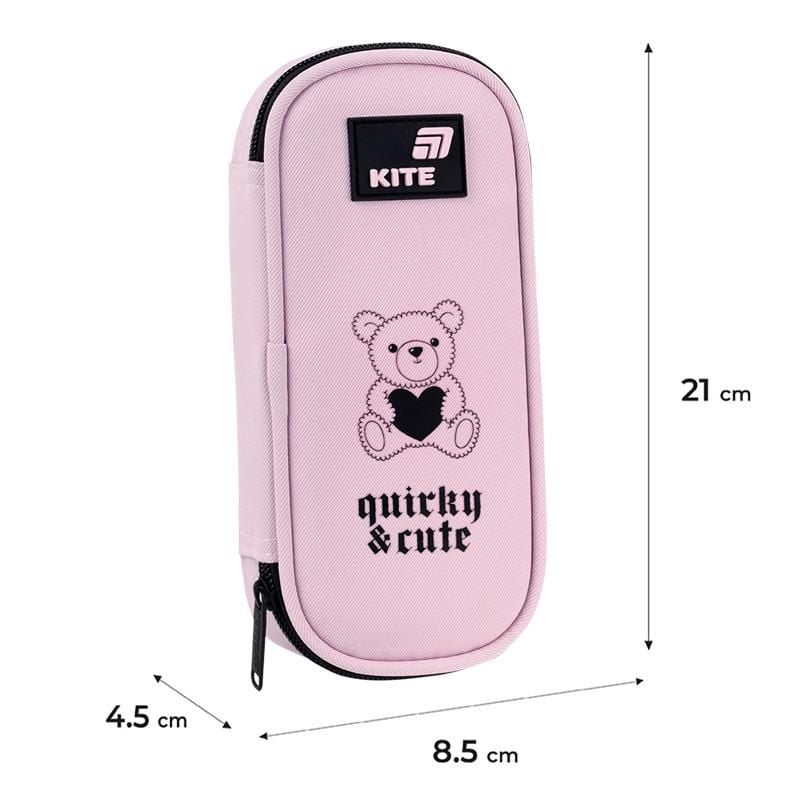 Пенал 1 відділення Quirky&Cute рожевий K26-662-11 Kite