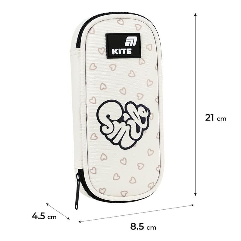 Пенал 1 відділення Shimmer&Smile молочний K26-662-17 Kite
