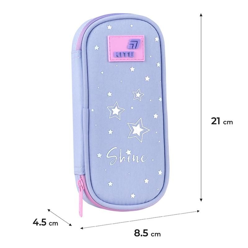 Пенал 1 відділення Twinke Star світло-бузковий K26-662-16 Kite