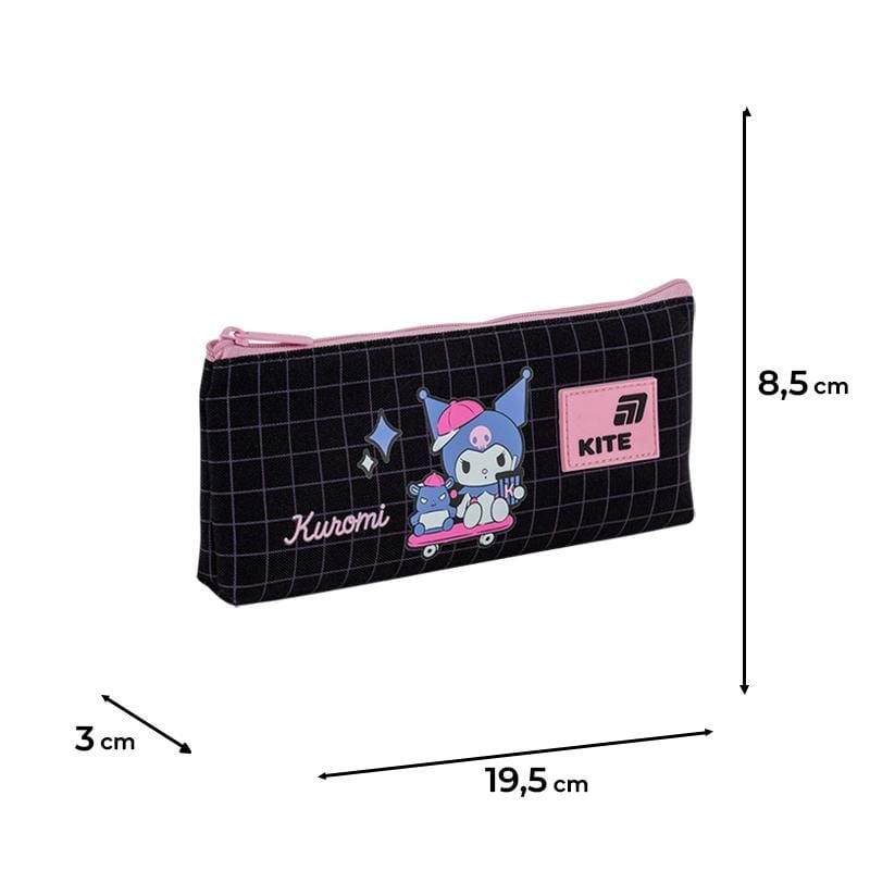 Пенал косметичка 1 відділення Hello Kitty Kuromi чорний HK26-680-1 Kite