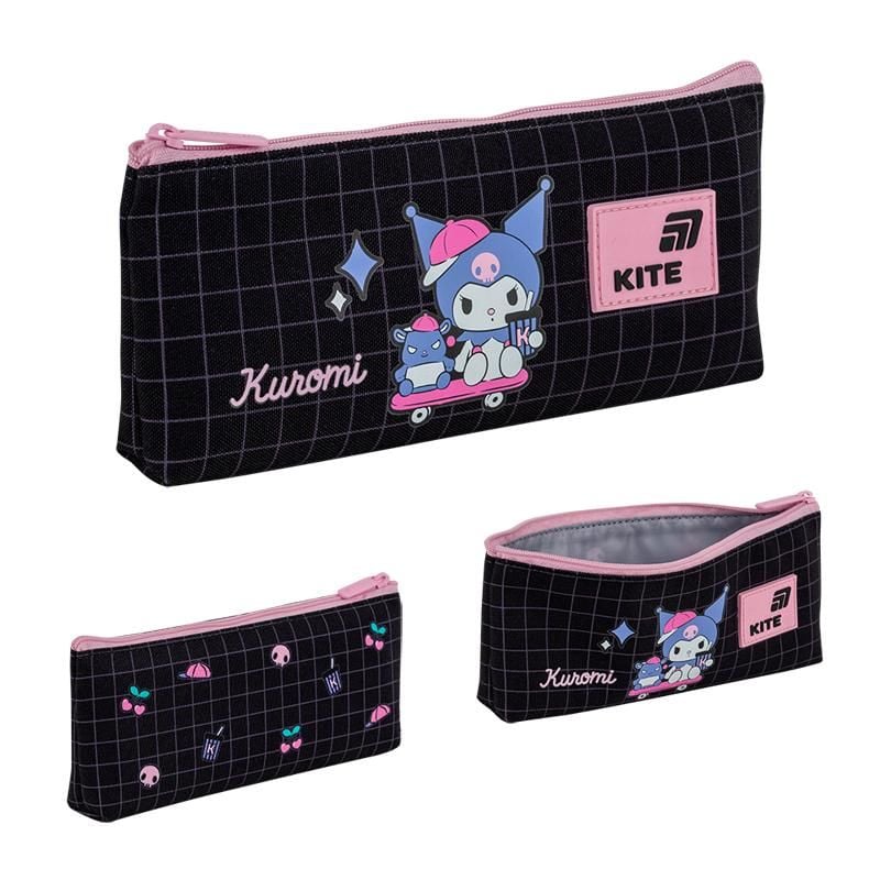 Пенал косметичка 1 відділення Hello Kitty Kuromi чорний HK26-680-1 Kite