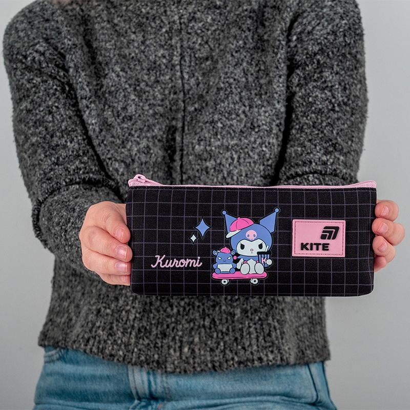 Пенал косметичка 1 відділення Hello Kitty Kuromi чорний HK26-680-1 Kite
