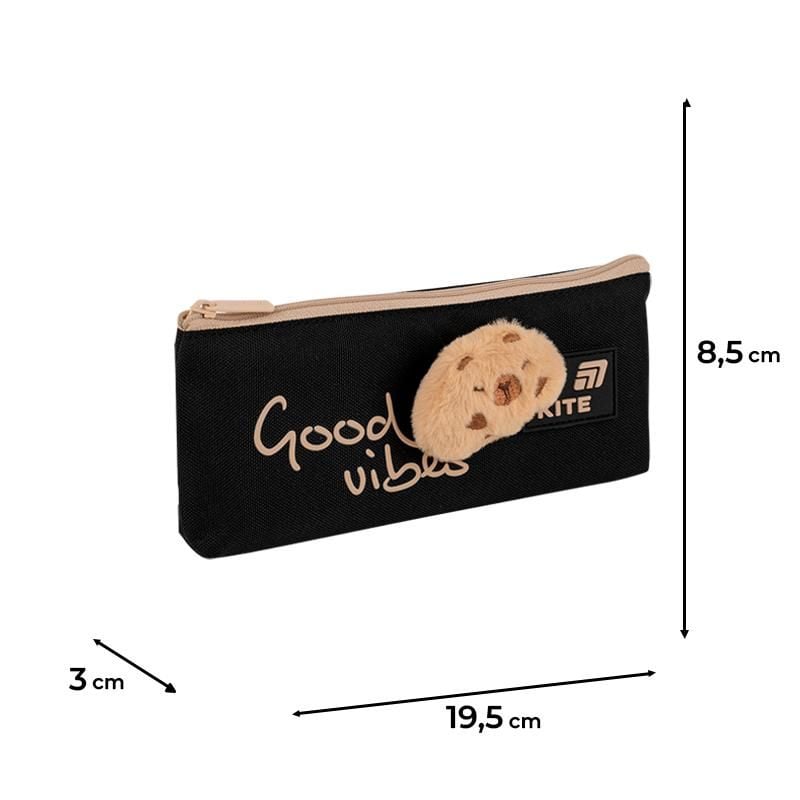 Пенал косметичка 1 відділення Good Vibes Капибара чорний K26-680-4 Kite
