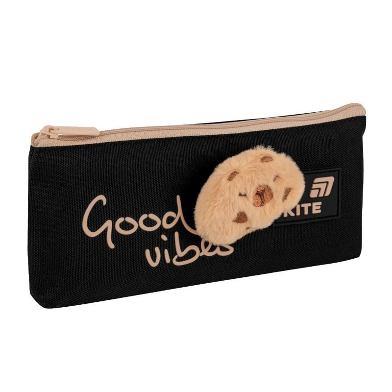 Пенал косметичка 1 відділення Good Vibes Капибара чорний K26-680-4 Kite