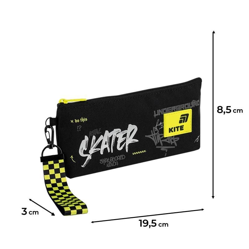 Пенал гаманець 1 відділення Skater чорний K26-680-5 Kite