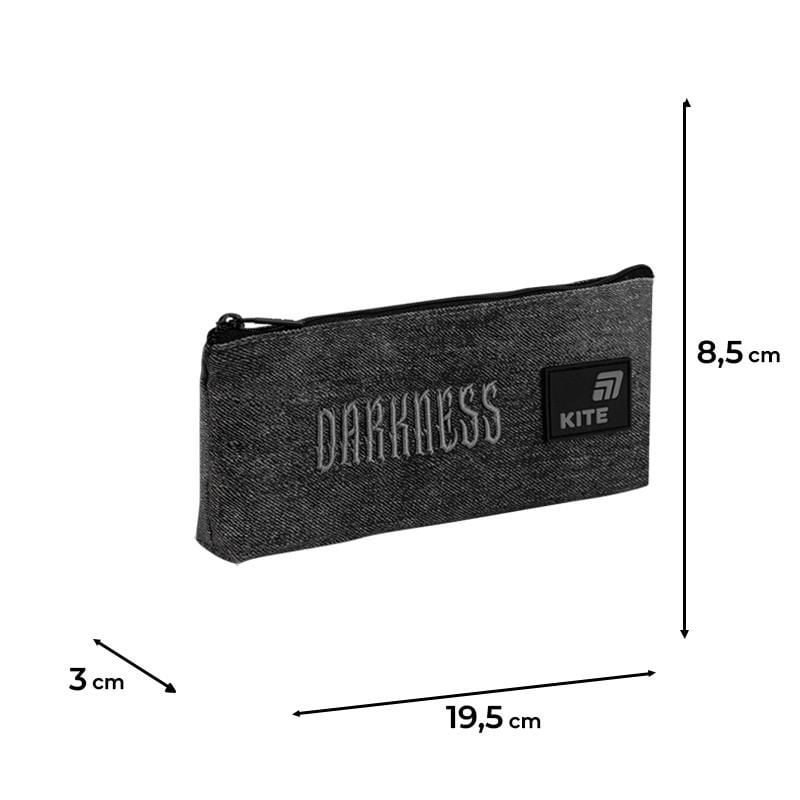Пенал гаманець 1 відділення Darkness сірий K26-680-6 Kite