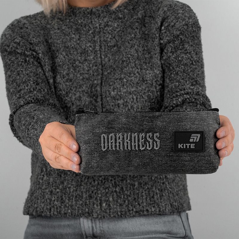 Пенал гаманець 1 відділення Darkness сірий K26-680-6 Kite