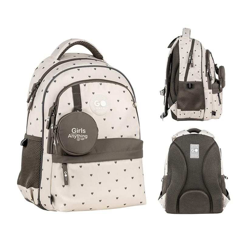 Рюкзак 15 л 6-9 років Beige Polka Dots бежевий GO26-182M-3 Go-Pack