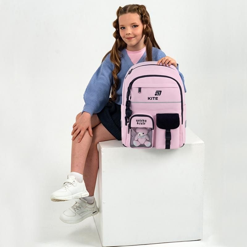 Рюкзак 13 л 6-10 років Quirky&Cute рожевий K26-584M-1 Kite