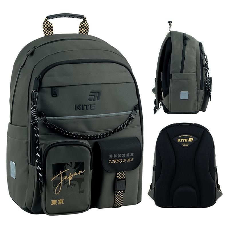 Рюкзак 13 л 6-10 років Tokyo Vibe темно-сірий K26-584M-4 Kite