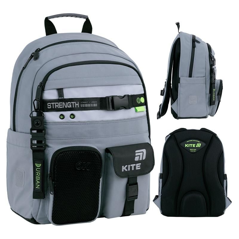 Рюкзак 13 л 6-10 років Education Urban сірий K26-584M-3 Kite