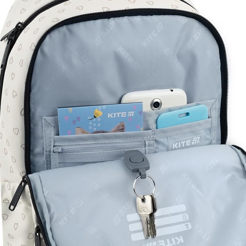 Рюкзак 13 л 6-10 років Education Shimmer&Smile кремовий K26-585M-2 Kite