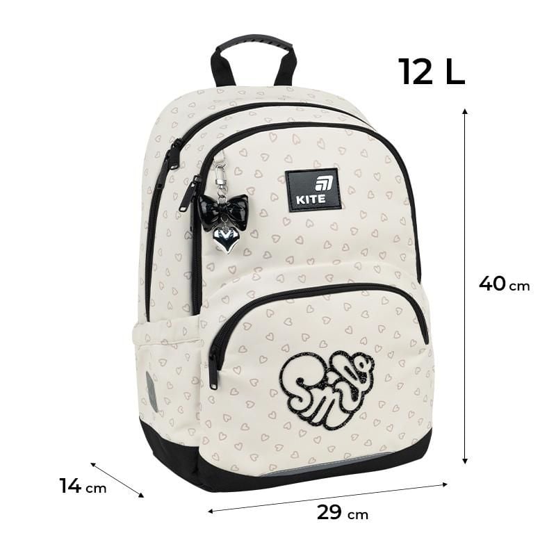 Рюкзак 13 л 6-10 років Education Shimmer&Smile кремовий K26-585M-2 Kite