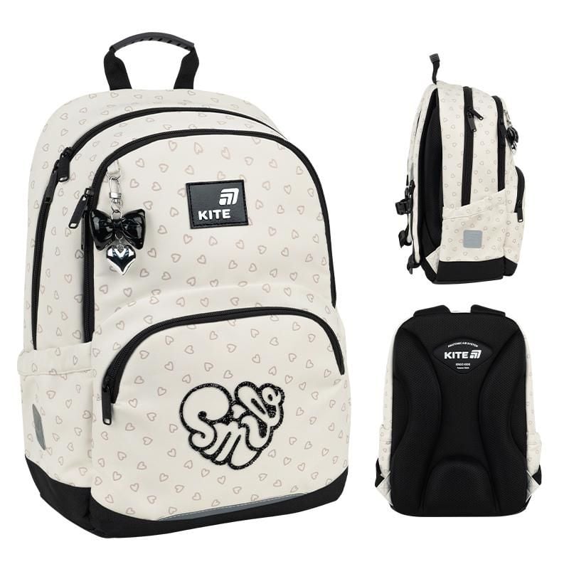 Рюкзак 13 л 6-10 років Education Shimmer&Smile кремовий K26-585M-2 Kite