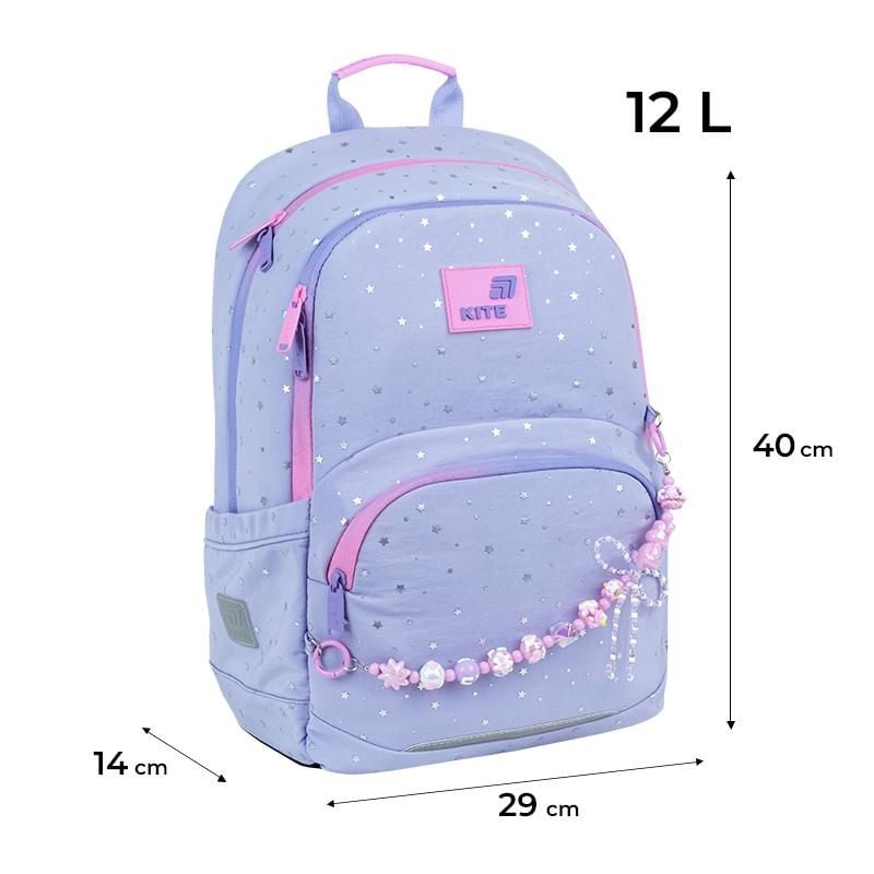 Рюкзак 13 л 6-10 років Education Twinke Star ніжно-бузковий K26-585M-1 Kite
