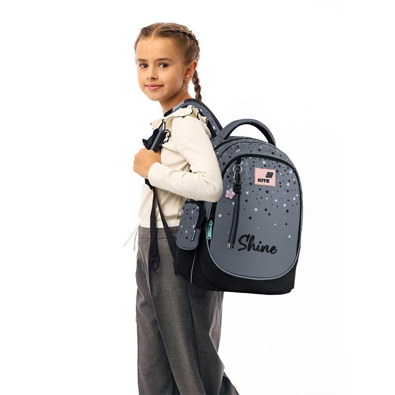 Рюкзак 18 л 6-12 років Education Shine сірий K26-700M-2 Kite
