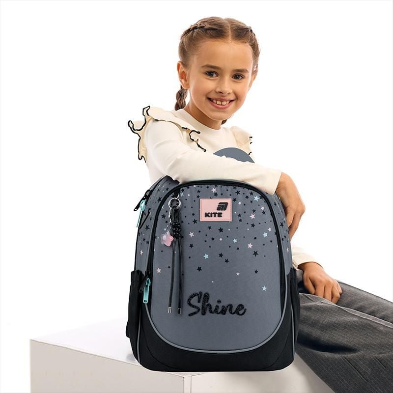 Рюкзак 18 л 6-12 років Education Shine сірий K26-700M-2 Kite