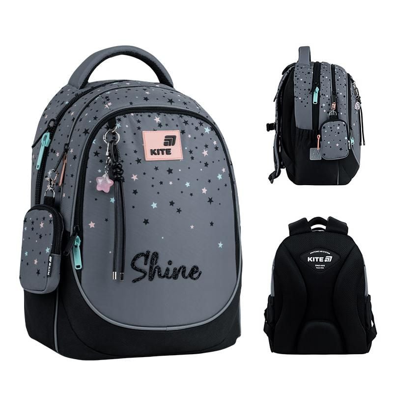 Рюкзак 18 л 6-12 років Education Shine сірий K26-700M-2 Kite