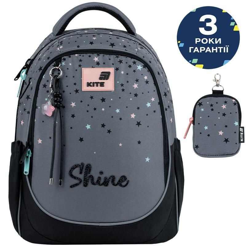 Рюкзак 18 л 6-12 років Education Shine сірий K26-700M-2 Kite