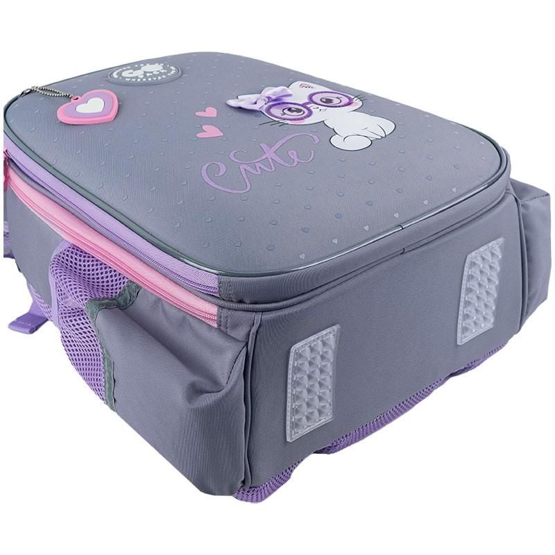 Рюкзак каркасний Education 12 л 6-8 років Cute Cat сіро-бузковий GO26-165S-3 Go-Pack