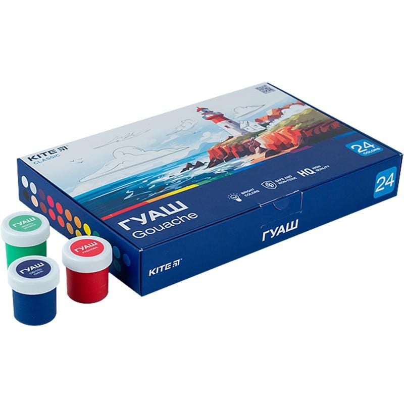 Фарби гуашь 24 кол 20 мл Classic K-097 Kite