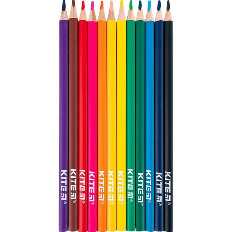 Олівець кольоровий тригранний 12 кол Classic K-053 Kite