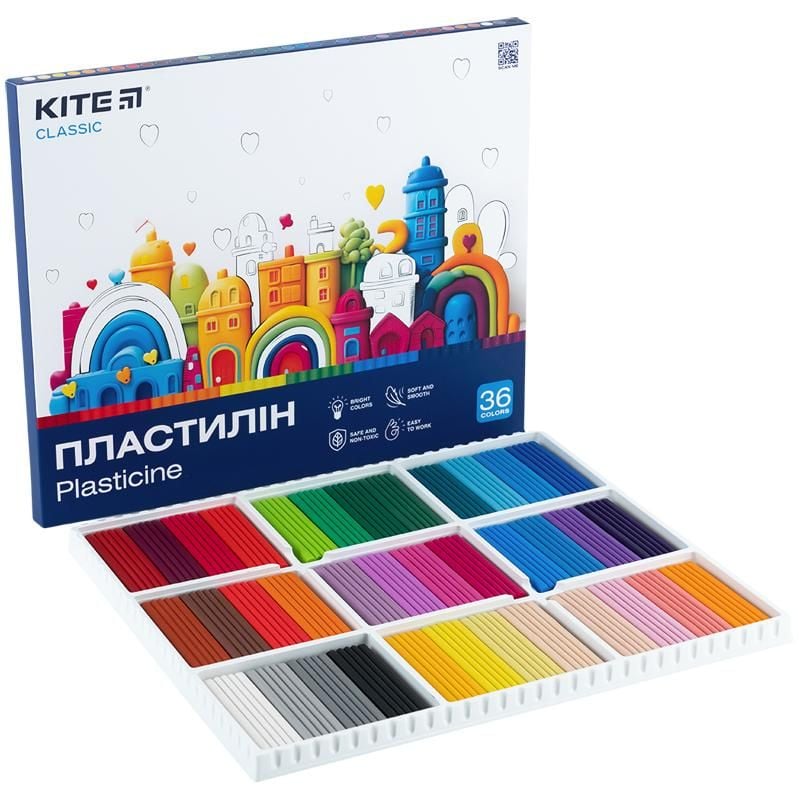 Пластилін 36 кол 720 г Classic K-078 Kite