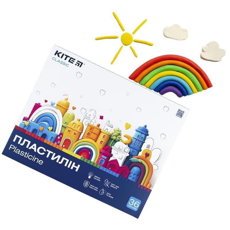 Пластилін 36 кол 720 г Classic K-078 Kite