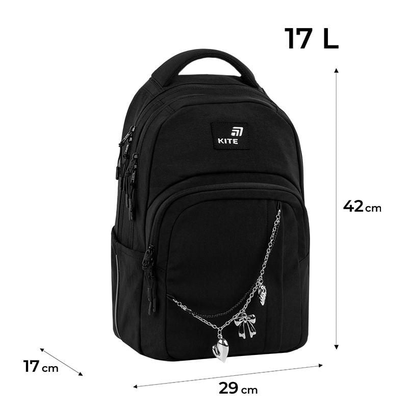 Рюкзак 17 л 9-18 років Black&Charm K26-2578M-1 Kite