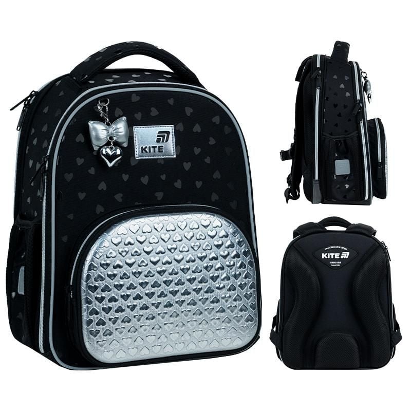 Рюкзак каркасний 12 л 7-10 років Black&Silver K26-556M-2 Kite