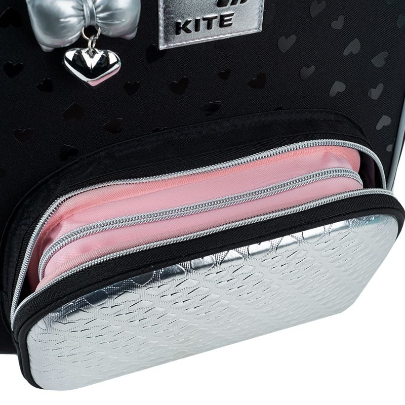 Рюкзак каркасний 12 л 7-10 років Black&Silver K26-556M-2 Kite