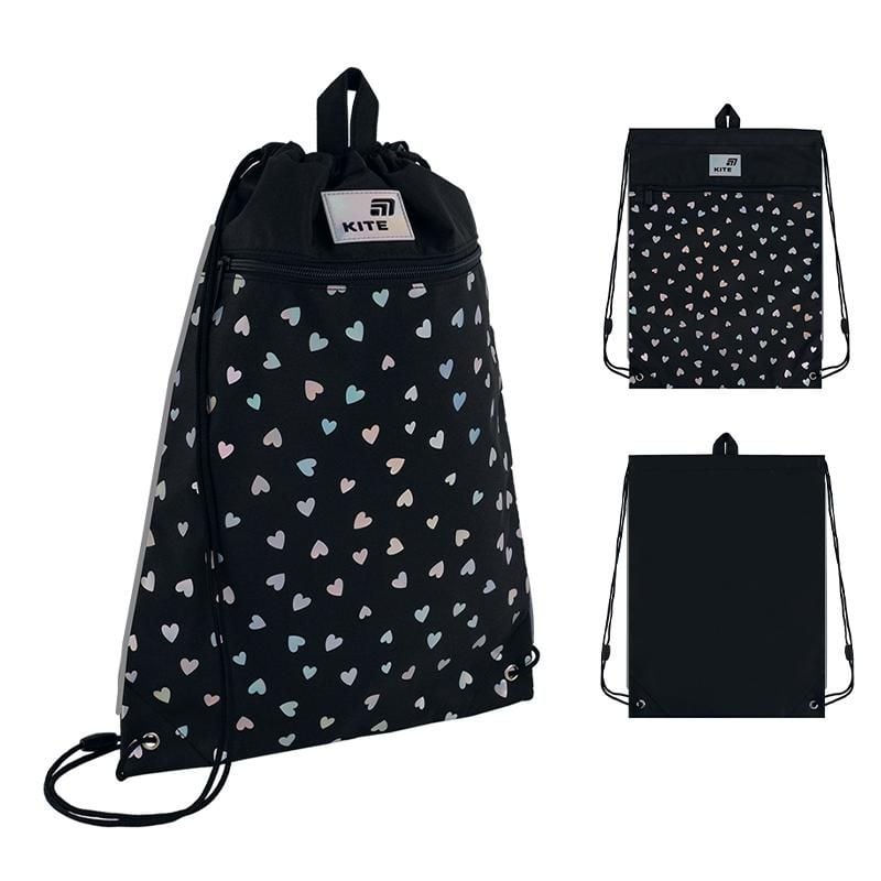 Сумка для взуття з кишенею Black&Silver K26-601M-14 Kite