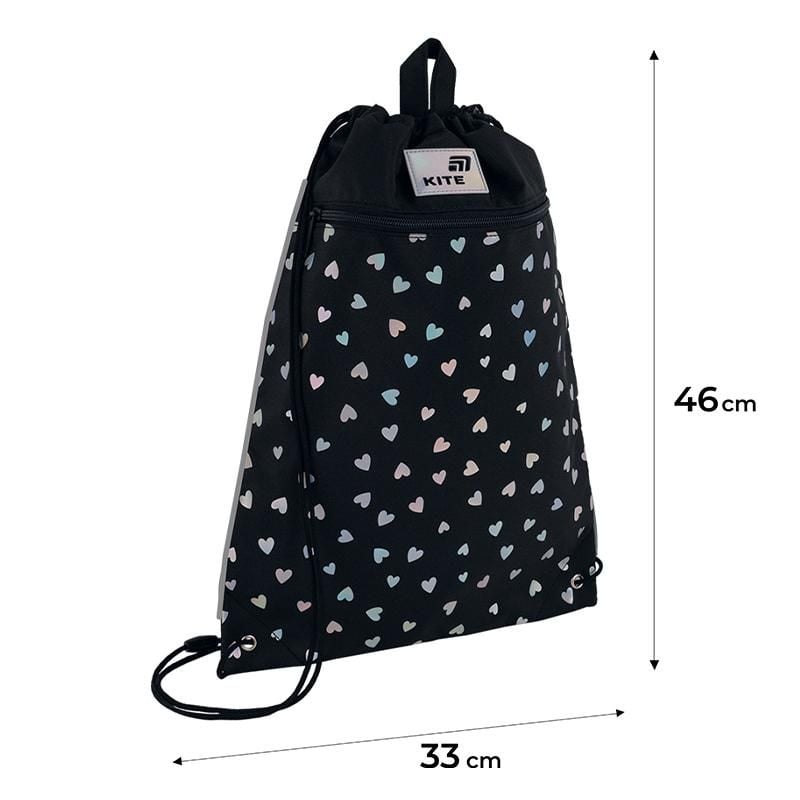 Сумка для взуття з кишенею Black&Silver K26-601M-14 Kite