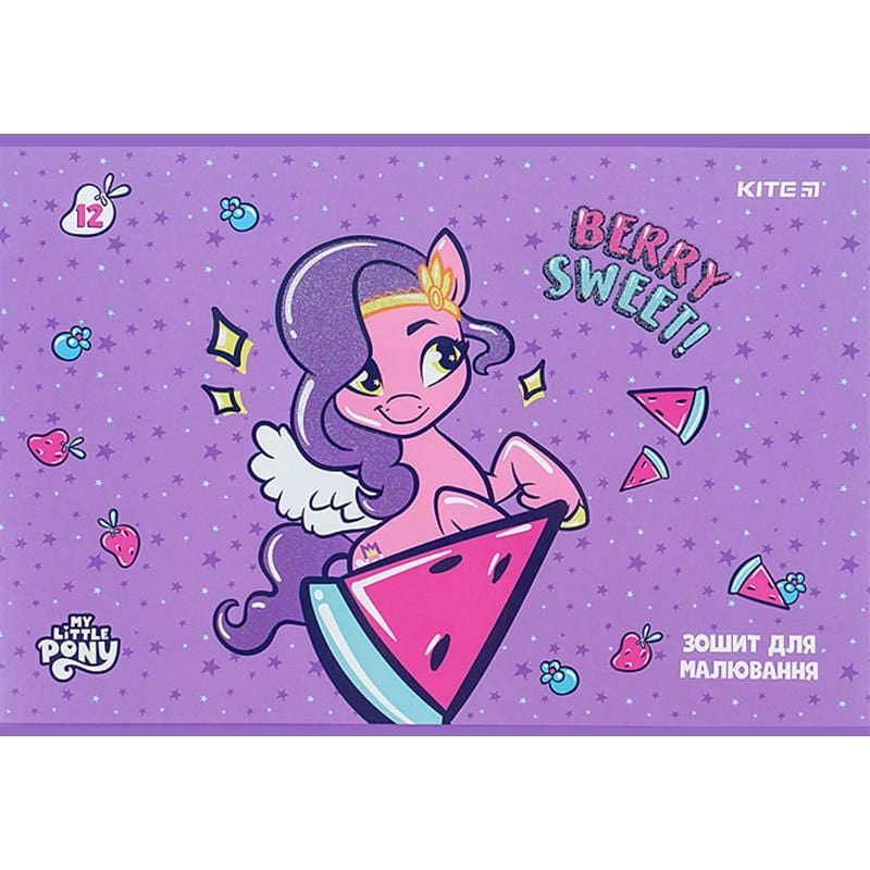 Альбом для малювання 12 арк скоба Little Pony LP24-241 Kite